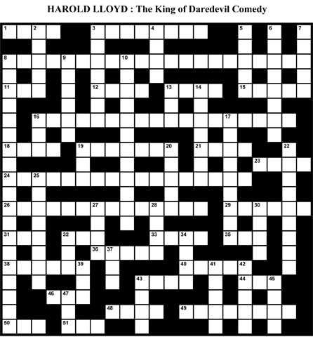 Harold Lloyd Crossword Puzzle